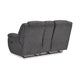 Ashley Dane Manual Double Reclining Loveseat | Rich Gray Polyester | 76’’ BM328317