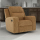 Ashley Damon Manual Rocker Recliner Chair | Soft Plush Camel Brown Polyester