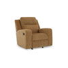 Ashley Damon Manual Rocker Recliner Chair | Soft Plush Camel Brown Polyester BM328318