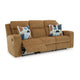 Ashley Damon Manual Reclining Sofa | Camel Brown Polyester | 2 Pillows | 86’’ BM328319