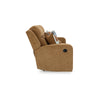 Ashley Damon Double Reclining Loveseat | Camel Brown Polyester | 2 Pillows BM328320