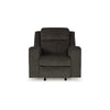 Ashley Damon Manual Rocker Recliner Chair | Plush Soft Dark Gray Polyester BM328321
