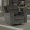 Ashley Damon Manual Rocker Recliner Chair | Plush Soft Dark Gray Polyester