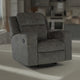 Ashley Damon Manual Rocker Recliner Chair | Plush Soft Dark Gray Polyester