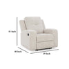 Ashley Genna Manual Recliner Chair | Light Beige Polyester | Soft Cushioned BM328322