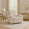 Ashley Genna Manual Recliner Chair | Light Beige Polyester | Soft Cushioned