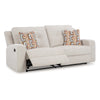 Ashley Genna Manual Reclining Sofa | Light Beige Polyester | 2 Pillows | 87’’ BM328323