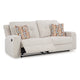Ashley Genna Manual Reclining Sofa | Light Beige Polyester | 2 Pillows | 87’’ BM328323