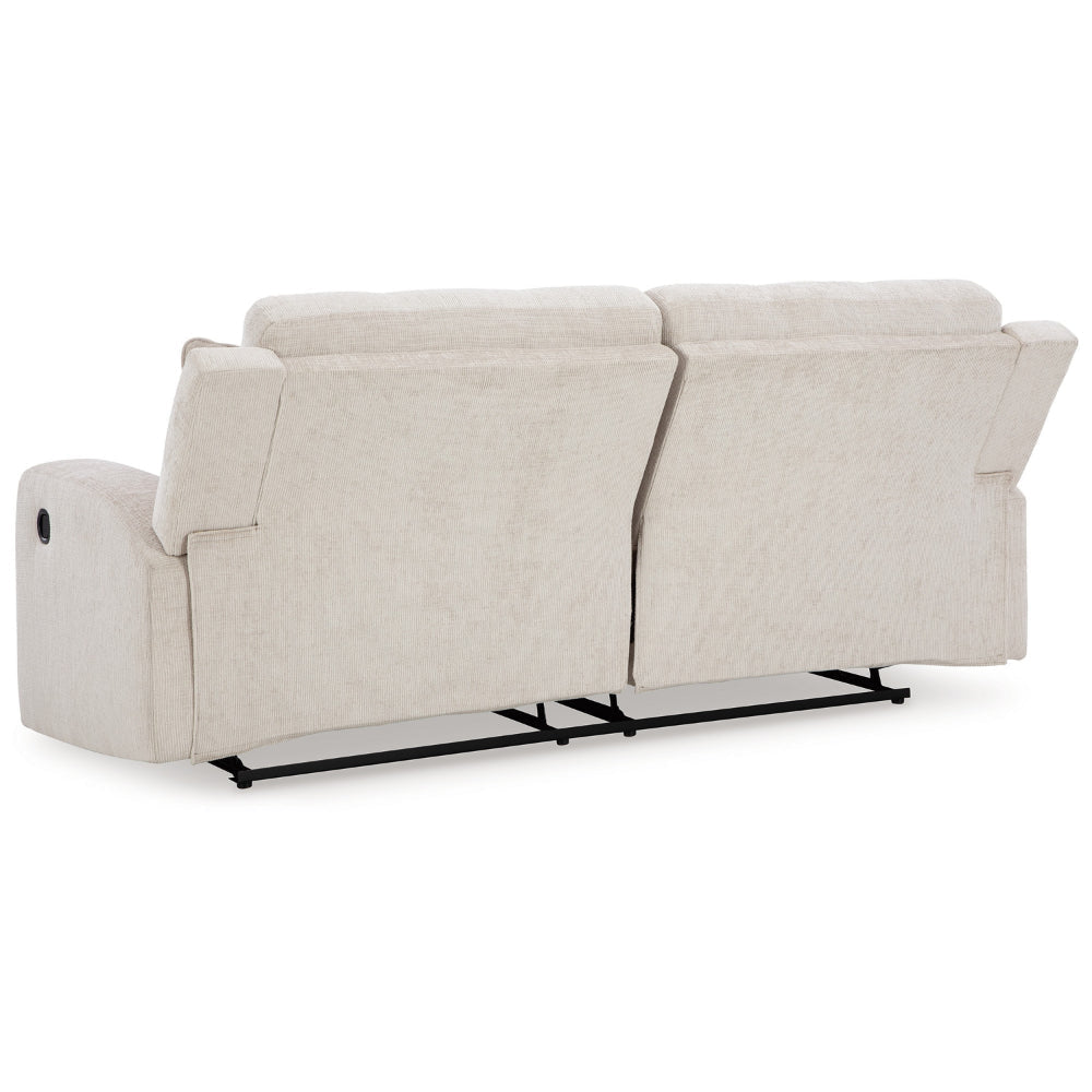 Ashley Genna Manual Reclining Sofa | Light Beige Polyester | 2 Pillows | 87’’ BM328323