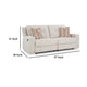 Ashley Genna Manual Reclining Sofa | Light Beige Polyester | 2 Pillows | 87’’ BM328323