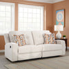 Ashley Genna Manual Reclining Sofa | Light Beige Polyester | 2 Pillows | 87"