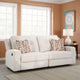 Ashley Genna Manual Reclining Sofa | Light Beige Polyester | 2 Pillows | 87"