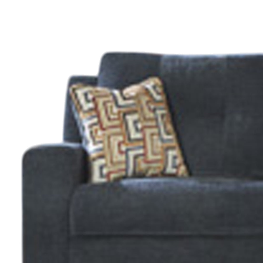 Ashley Genna Manual Reclining Sofa | Navy Blue Polyester | 2 Pillows | 87’’ BM328325