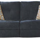 Ashley Genna Manual Reclining Sofa | Navy Blue Polyester | 2 Pillows | 87’’ BM328325