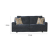 Ashley Genna Manual Reclining Sofa | Navy Blue Polyester | 2 Pillows | 87’’ BM328325