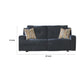 Ashley Genna Manual Reclining Sofa | Navy Blue Polyester | 2 Pillows | 87’’ BM328325