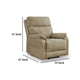 Ashley Corbin Power Lift Recliner Chair | Sand Faux Leather | Pillow Top Arms BM328331