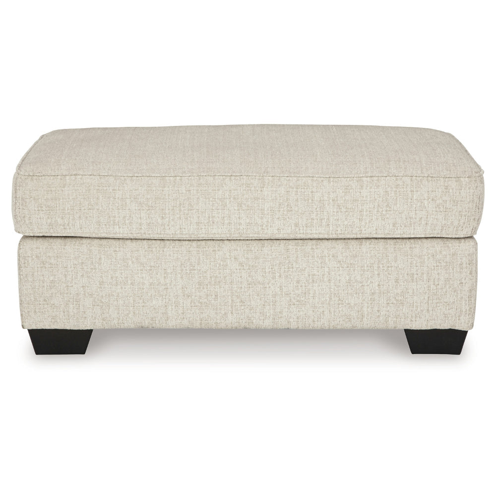 Ashley Burgess Ottoman | Ivory Polyester | Soft Cushions | Rectangular 44’’ BM328332