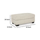Ashley Burgess Ottoman | Ivory Polyester | Soft Cushions | Rectangular 44’’ BM328332
