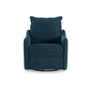 Ashley Bradley Swivel Power Recliner Chair | Dark Blue Polyester Pillow Back BM328333