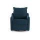 Ashley Bradley Swivel Power Recliner Chair | Dark Blue Polyester Pillow Back BM328333