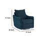 Ashley Bradley Swivel Power Recliner Chair | Dark Blue Polyester Pillow Back BM328333
