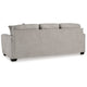 Ashley Delaney Sofa | Gray Polyester | 5 Accent Throw Pillows | Black | 97’’ BM328337