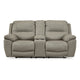 Ashley Zane Power Double Reclining Loveseat | Gray Faux Leather | 80’’ BM328339