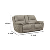 Ashley Zane Power Double Reclining Loveseat | Gray Faux Leather | 80’’ BM328339