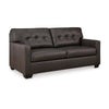 Ashley Zada Full Size Sofa Sleeper | Dark Brown Faux and Real Leather | 74"