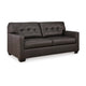 Ashley Zada Full Size Sofa Sleeper | Dark Brown Faux and Real Leather | 74"
