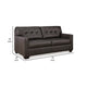 Ashley Zada Full Size Sofa Sleeper | Dark Brown Faux and Real Leather | 74’’ BM328341