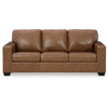 Ashley Miller Sofa | Brown Faux and Real Leather | Soft Cushions | 85’’ BM328342