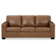 Ashley Miller Sofa | Brown Faux and Real Leather | Soft Cushions | 85’’ BM328342