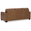 Ashley Miller Sofa | Brown Faux and Real Leather | Soft Cushions | 85’’ BM328342
