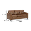 Ashley Miller Sofa | Brown Faux and Real Leather | Soft Cushions | 85’’ BM328342