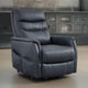 Ashley Barrett Power Lift Recliner Chair | Navy Blue Faux Leather Pillow Back
