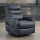 Ashley Barrett Power Lift Recliner Chair | Navy Blue Faux Leather Pillow Back