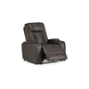 Ashley Callum Power Recliner Chair | Adjustable Headrest | Gray Faux Leather BM328345