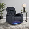 Ashley Callum Power Recliner Chair | Adjustable Headrest | Black Faux Leather