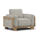 Denu Accent Chair Loose Pillow Backs Track Arms Plush Light Gray BM328357