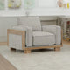 Denu Accent Chair, Loose Pillow Backs, Track Arms, Plush Light Gray