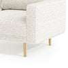 Remy Accent Chair Bench Seat w Track Arms Plush Off White Boucle BM328359