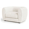 Dly Accent Chair Tuxedo Style Arms Plush White Boucle Cushions BM328360