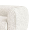 Dly Accent Chair Tuxedo Style Arms Plush White Boucle Cushions BM328360
