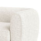 Dly Accent Chair Tuxedo Style Arms Plush White Boucle Cushions BM328360