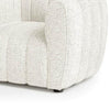 Hery Accent Chair White Channel Tufted Boucle Curved Low Back BM328361