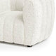 Hery Accent Chair White Channel Tufted Boucle Curved Low Back BM328361