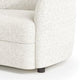 Srey Accent Chair Plush White Boucle Tuxedo Style Curved Backrest BM328362