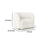 Srey Accent Chair Plush White Boucle Tuxedo Style Curved Backrest BM328362